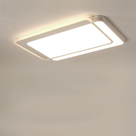 Modern Contemporary Rectangle Stainless Steel Flush Mount Ceiling Light