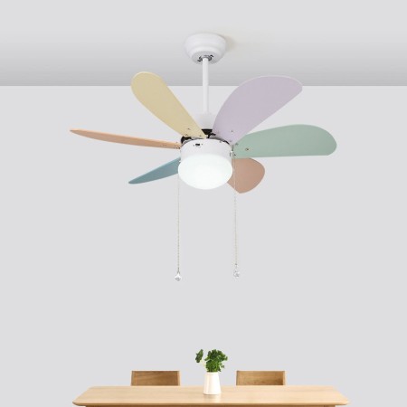 Modern Contemporary Children's Room Stainless Steel Ceiling Fans with Light