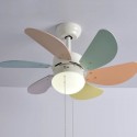 Modern Contemporary Children's Room Stainless Steel Ceiling Fans with Light