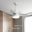 Modern Contemporary Children's Room Stainless Steel Ceiling Fans with Light