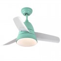 Modern Contemporary Children's Room Stainless Steel Ceiling Fans with Light