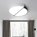 Modern Contemporary Round Stainless Steel Flush Mount Ceiling Light