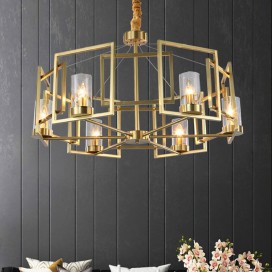 Fine Brass 6 Light Chandelier