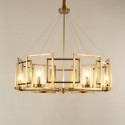 Fine Brass 6 Light Chandelier