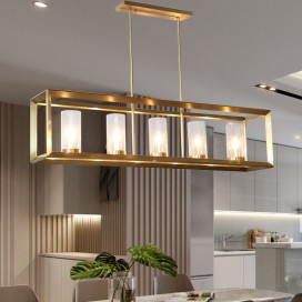 Fine Brass 5 Light Chandelier