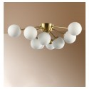 Fine Brass 9 Light Flush Mount Ceiling Light