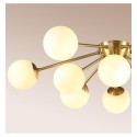 Fine Brass 9 Light Flush Mount Ceiling Light