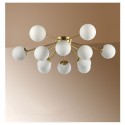 Fine Brass 12 Light Flush Mount Ceiling Light