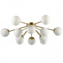 Fine Brass 12 Light Flush Mount Ceiling Light