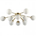 Fine Brass 12 Light Flush Mount Ceiling Light