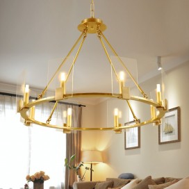 Fine Brass 8 Light Chandelier