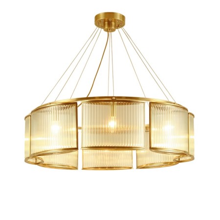 Fine Brass 8 Light Chandelier