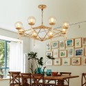 Fine Brass 8 Light Chandelier