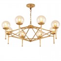 Fine Brass 8 Light Chandelier