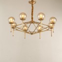 Fine Brass 8 Light Chandelier