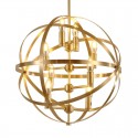 Globe Fine Brass Candle Chandelier