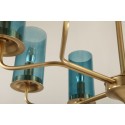 30 Light Fine Brass Chandelier with Glass Shades