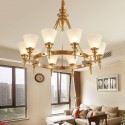 Fine Brass 10 Light Chandelier