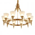 Fine Brass 10 Light Chandelier