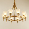 Fine Brass 10 Light Chandelier