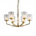 Fine Brass 6 Light Chandelier