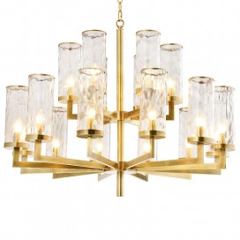 Fine Brass 18 (12+6) Light Two Tiers Chandelier