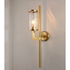 Fine Brass 1 Light Wall Sconce with Glass Shades