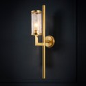 Fine Brass 1 Light Wall Sconce with Glass Shades