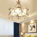 Fine Brass 4 Light Chandelier