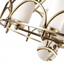 Drum Fine Brass 8 Light Chandelier with Glass Shades