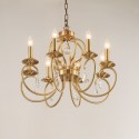 Fine Brass 8 Light Crystal Chandelier