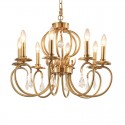 Fine Brass 8 Light Crystal Chandelier