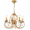 Fine Brass 8 Light Crystal Chandelier