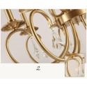 Fine Brass 6 Light Crystal Candle Style Chandelier