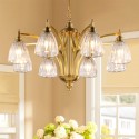 Fine Brass 8 Light Chandelier