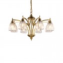 Fine Brass 8 Light Chandelier