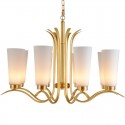 Fine Brass 8 Light Chandelier