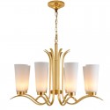 Fine Brass 8 Light Chandelier