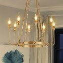 Fine Brass 8 Light Chandelier