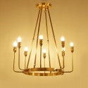Fine Brass 8 Light Chandelier