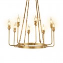 Fine Brass 8 Light Chandelier