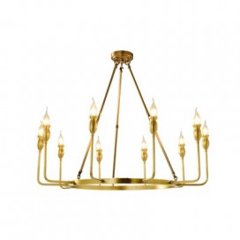 Fine Brass 10 Light Chandelier