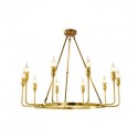 Fine Brass 10 Light Chandelier