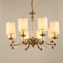 Fine Brass 8 Light Crystal Chandelier