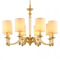 Fine Brass 8 Light Crystal Chandelier