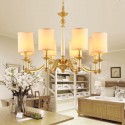 Fine Brass 8 Light Crystal Chandelier