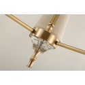 Fine Brass Crystal Chandelier with Fabric Shades