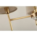 Fine Brass Crystal Chandelier with Fabric Shades