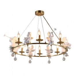 Fine Brass 8 Light Chandelier