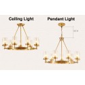 Fine Brass 10 Light Chandelier